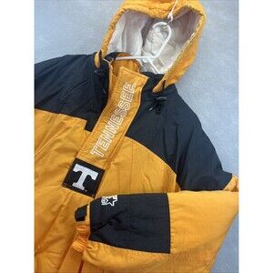 Tennessee Volunteers Starter Puffer Jacket M Removable Hood Vintage 90s 1/2 Zip